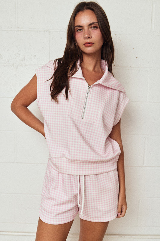 Pink Gingham Set