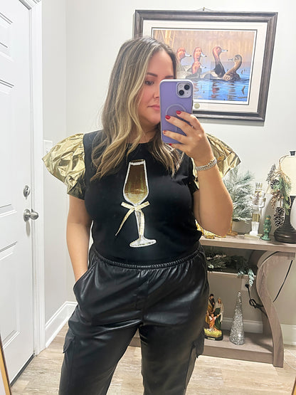 Champagne sequin top