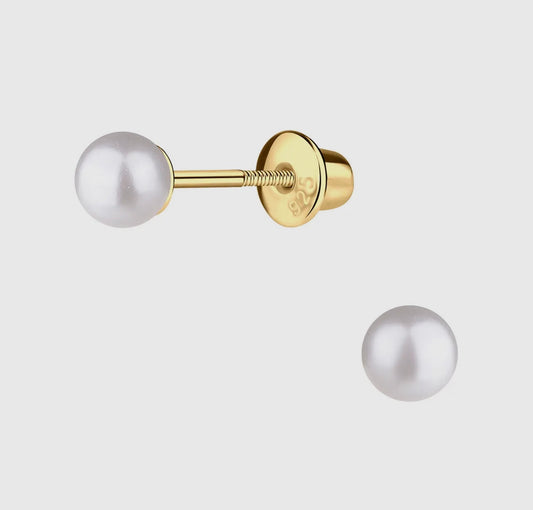 Pearl screwback earrings