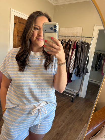 Baby blue stripe set