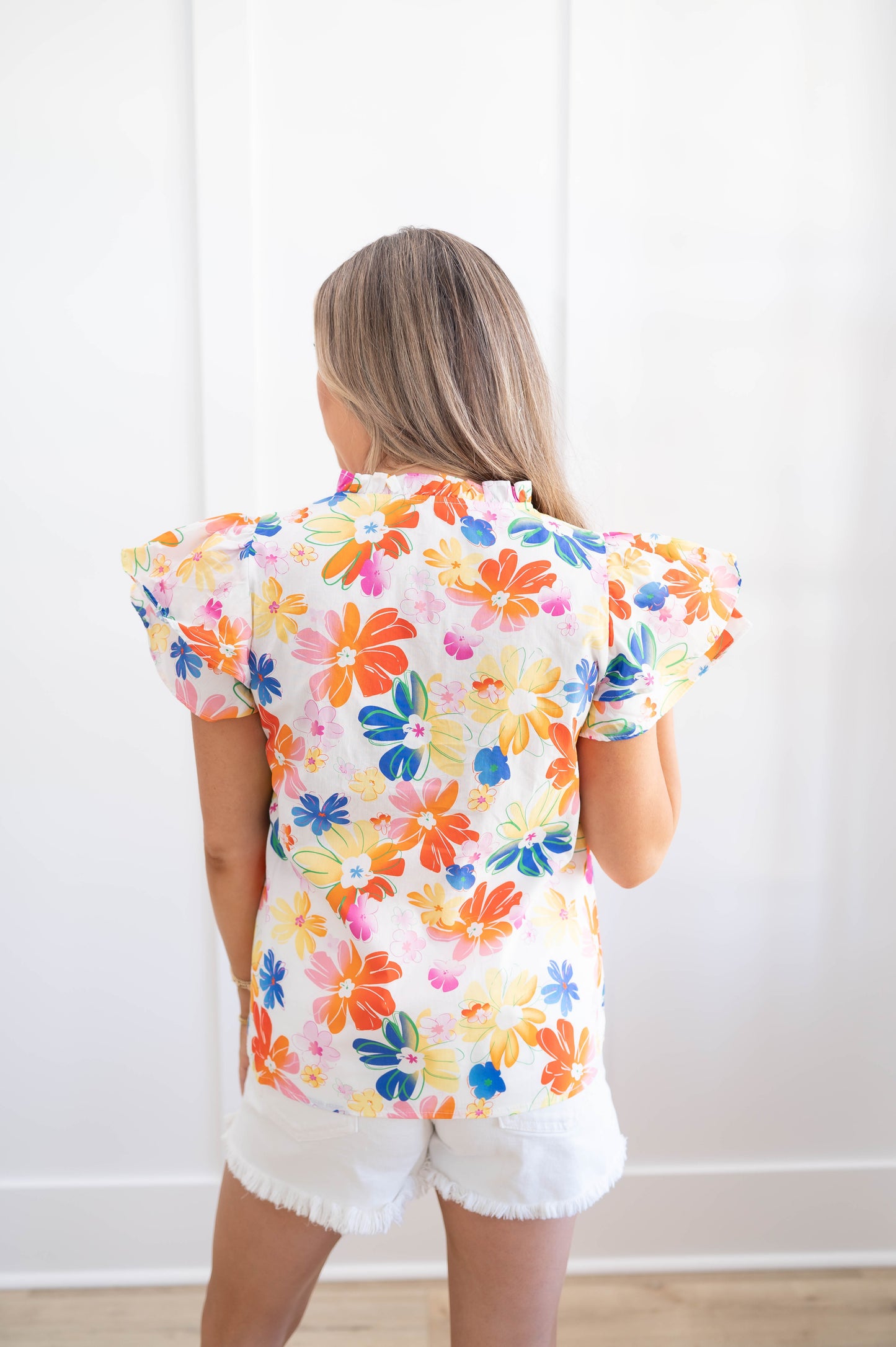 Floral Flutter Blouse