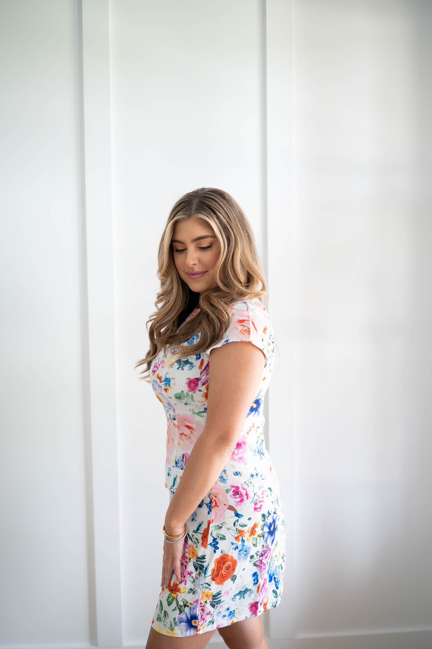 Bright Floral Party Dress