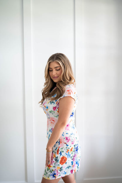 Bright Floral Party Dress