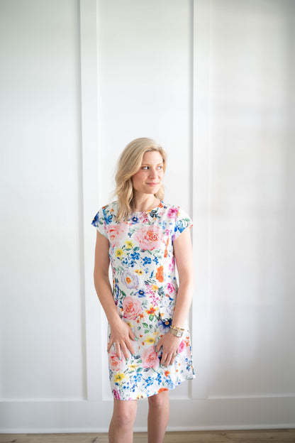 Bright Floral Party Dress