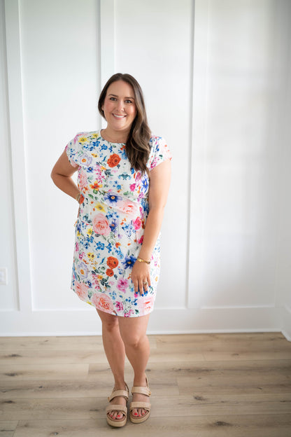 Bright Floral Party Dress