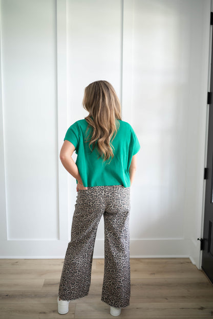 Cheetah Denim Pants