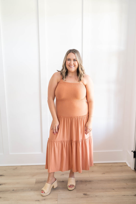 Smocked Top Maxi Dress (PLUS SIZE)