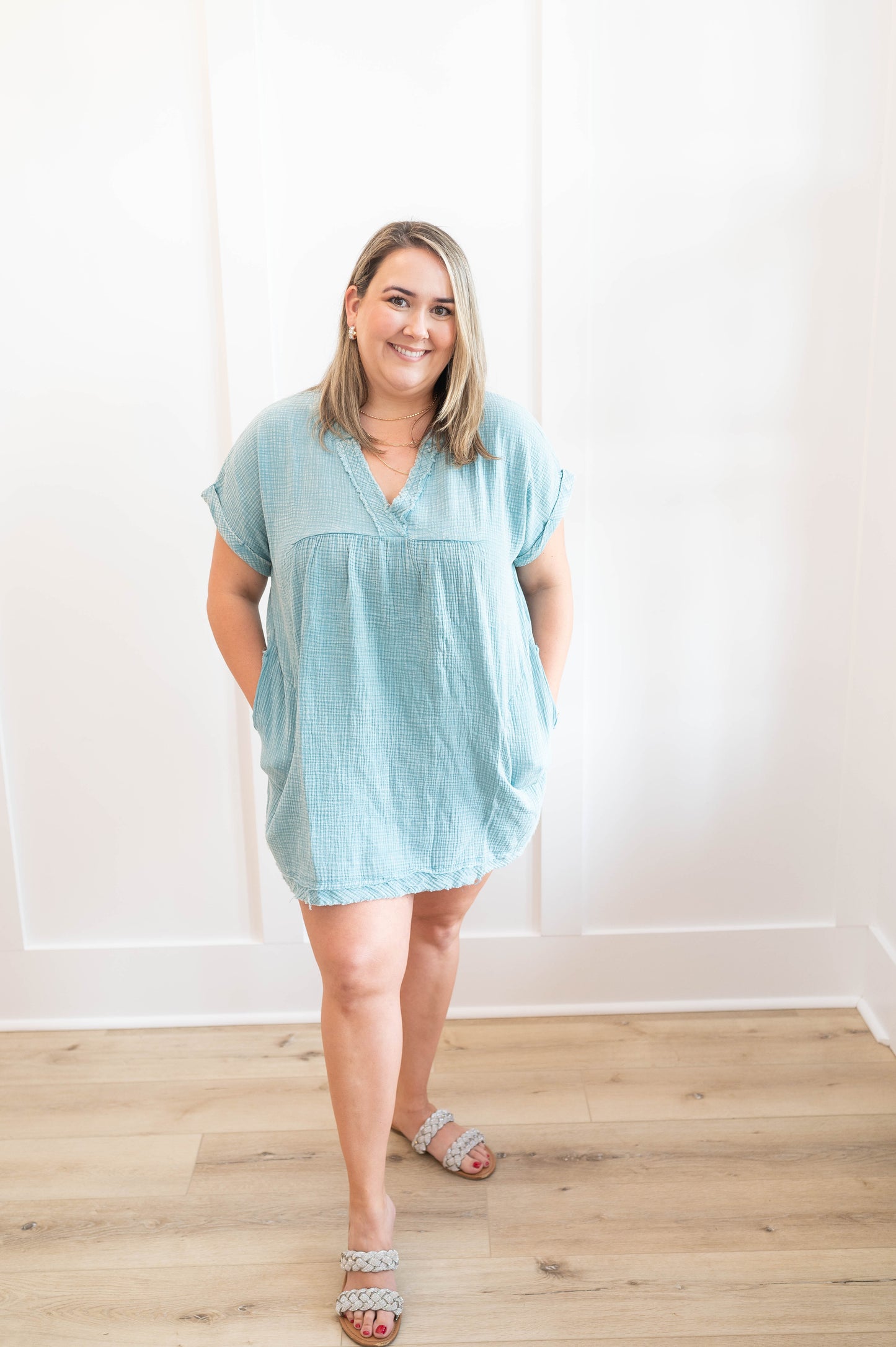 Short Sleeve Gauze Everyday Dress