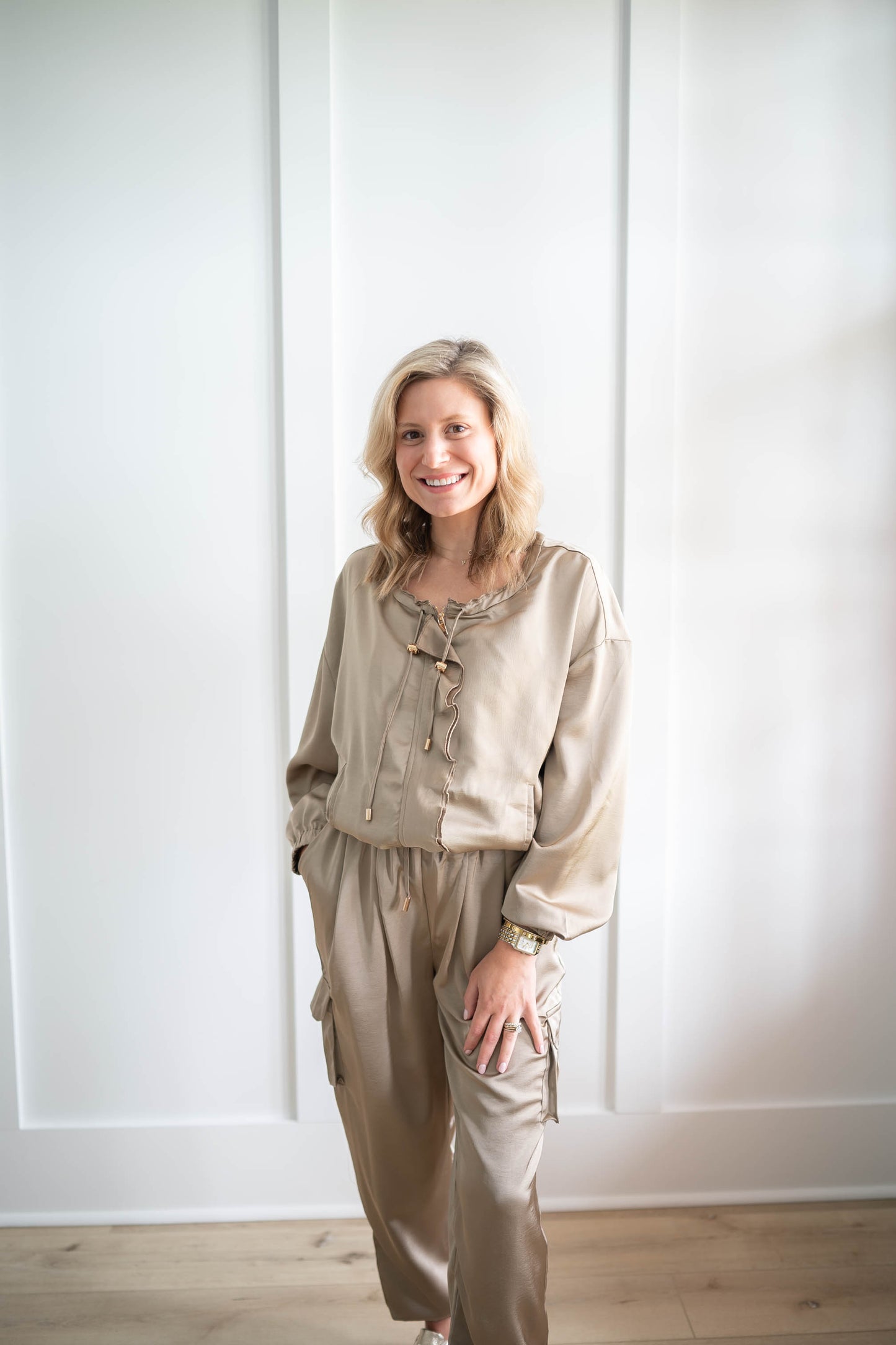 Cool Mom Satin Jogger set