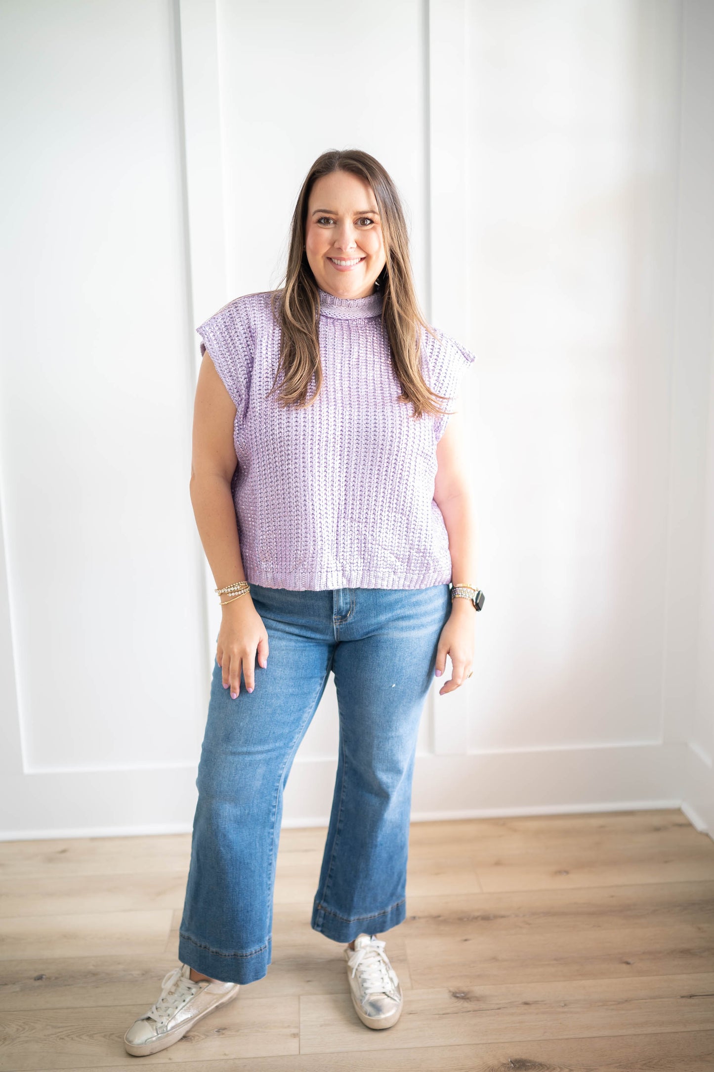 Lavender Skies Metallic Sweater