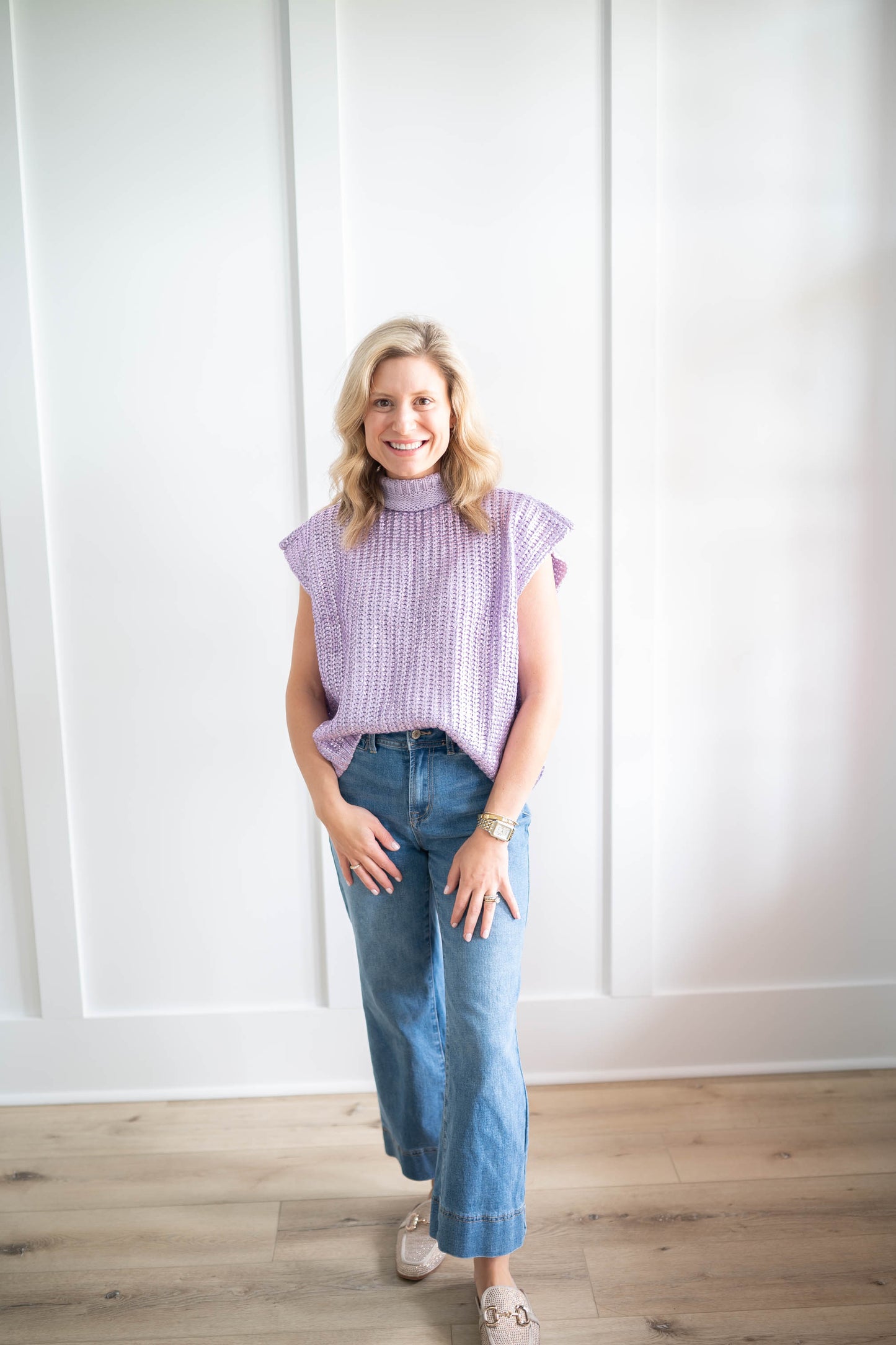 Lavender Skies Metallic Sweater