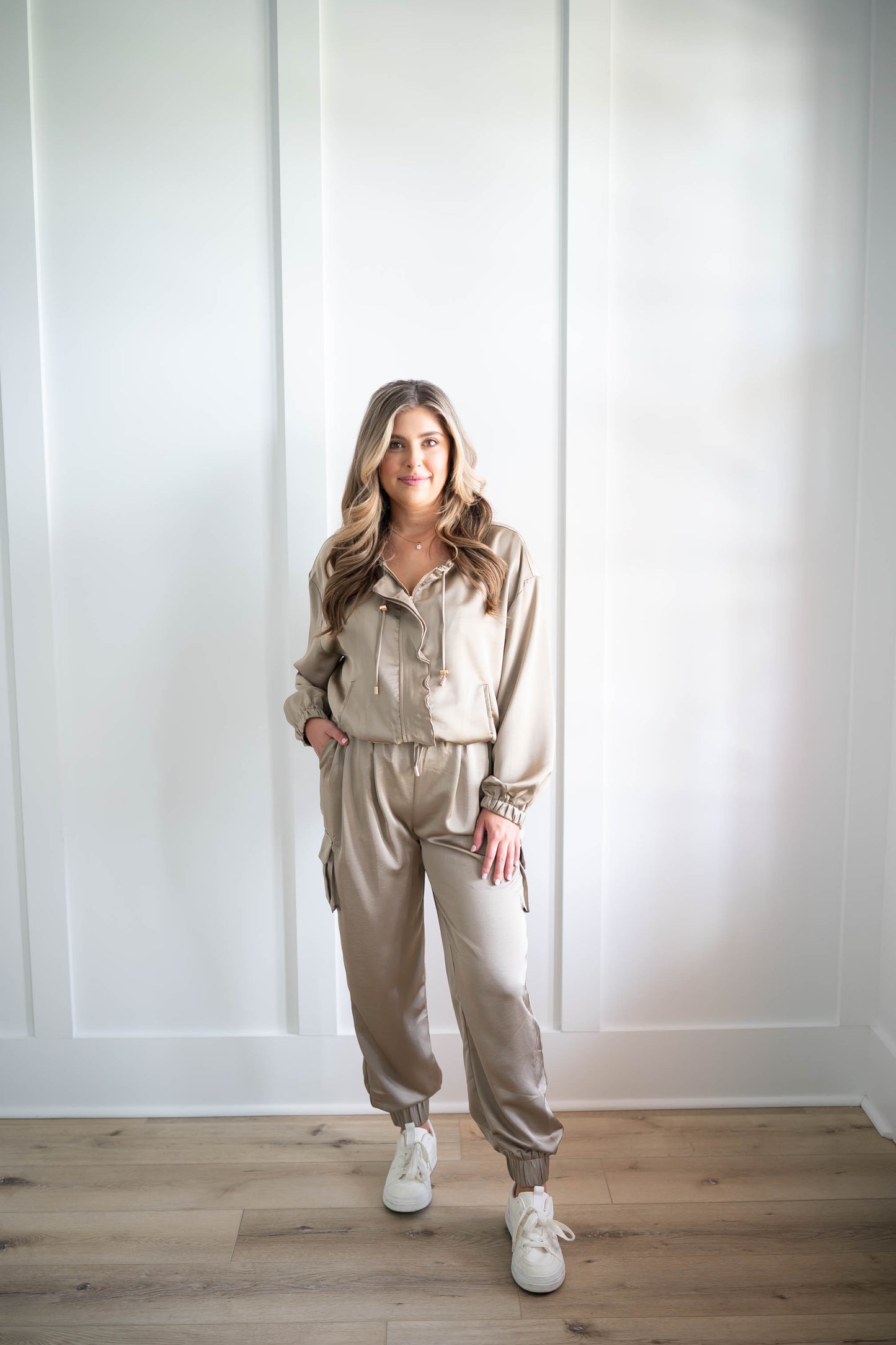 Cool Mom Satin Jogger set
