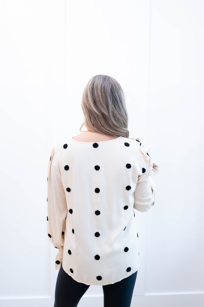 Polka Dot Button Blouse