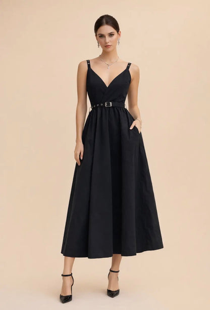 Eyelet detail cut out maxi dress