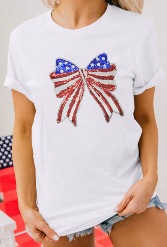 American Bow Sequin Tee