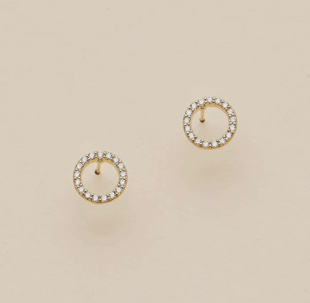 Rhinestone circle studs