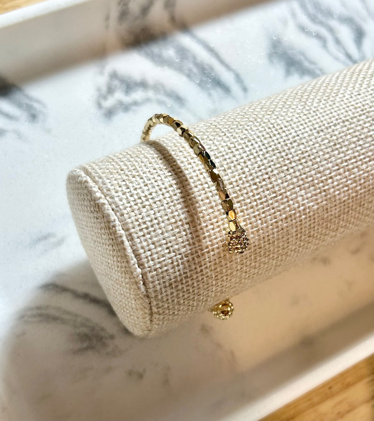 Textured Open Cuff Bangle