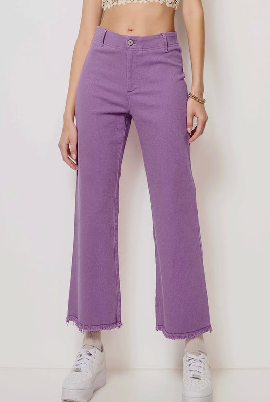 Purple Pride Stretchy High Waisted Flare Pants
