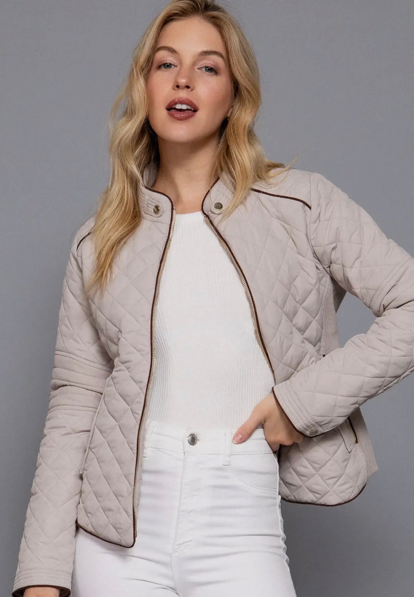 The Iris Jacket Taupe