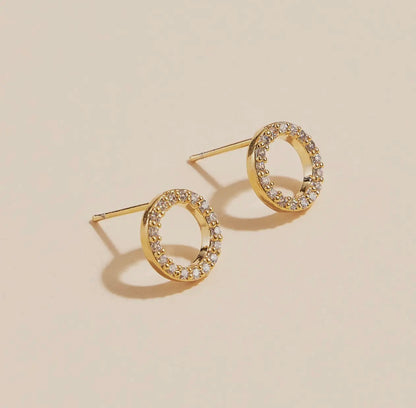 Rhinestone circle studs