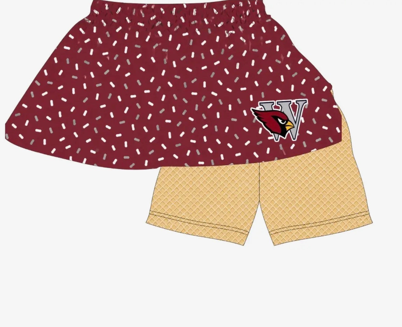 Edw girls drip skort