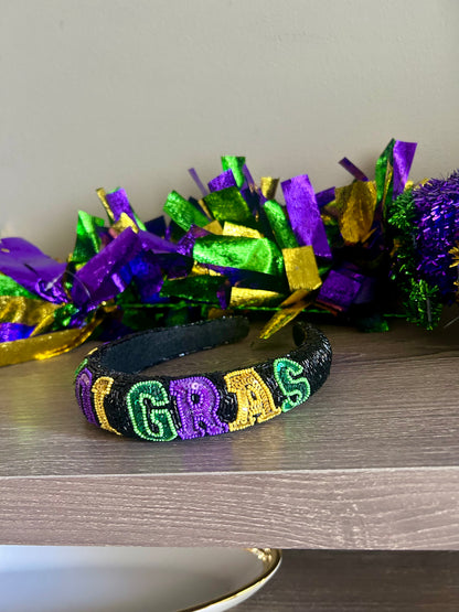 Black beaded MG headband