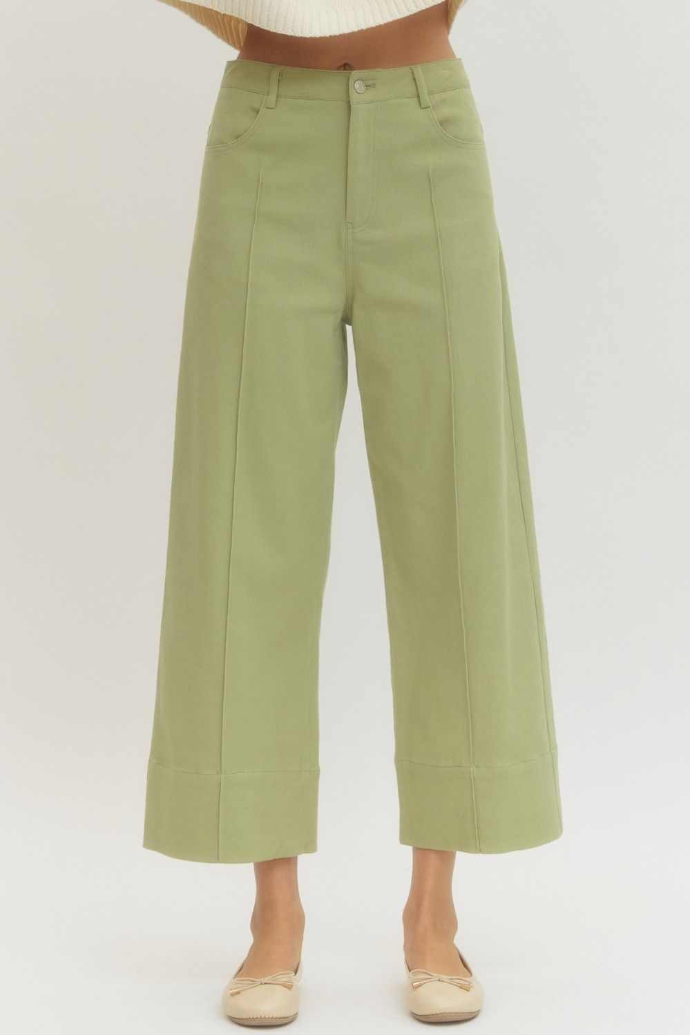 Sage cropped pants