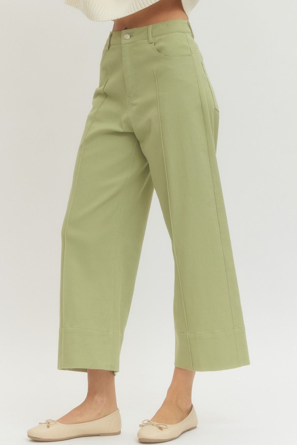 Sage cropped pants