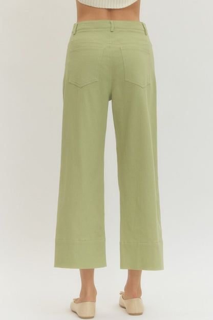 Sage cropped pants