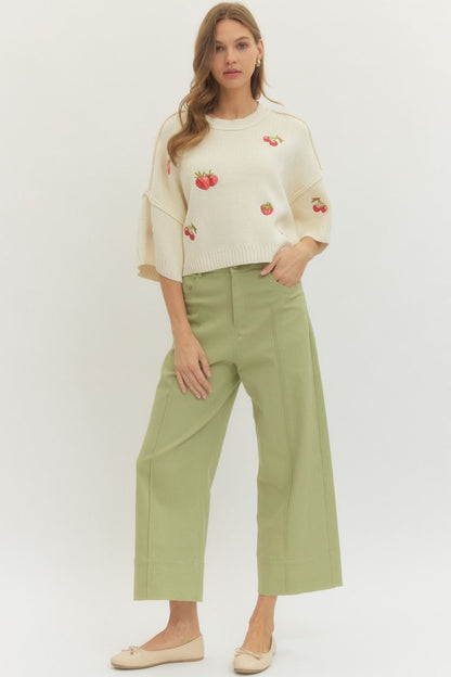 Sage cropped pants