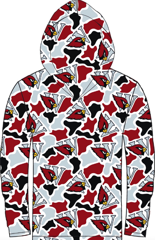EDW Camo Long Sleeve Hooded Tee