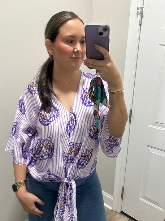 The Cool Tiger Tie Top