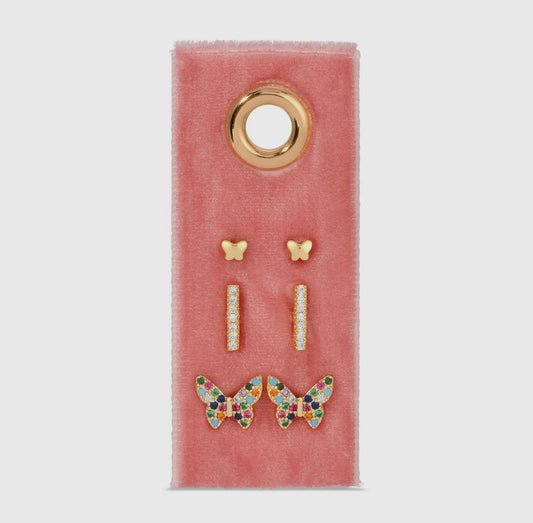 Butterfly Set on Velvet Tag