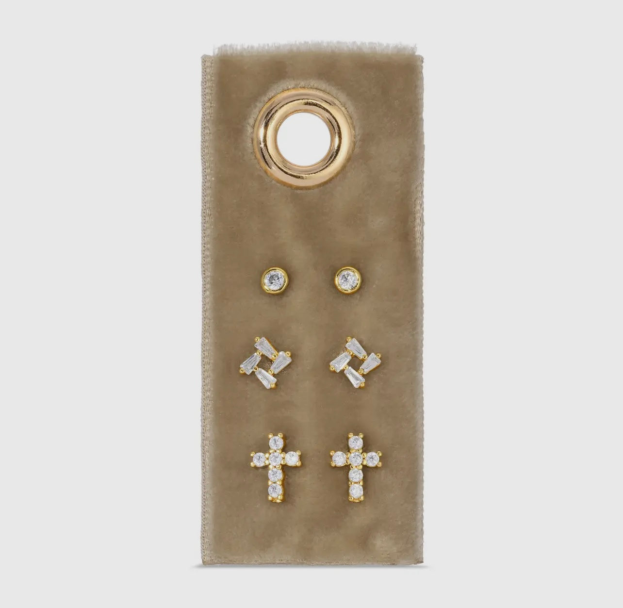 Cross Set on Velvet Tag