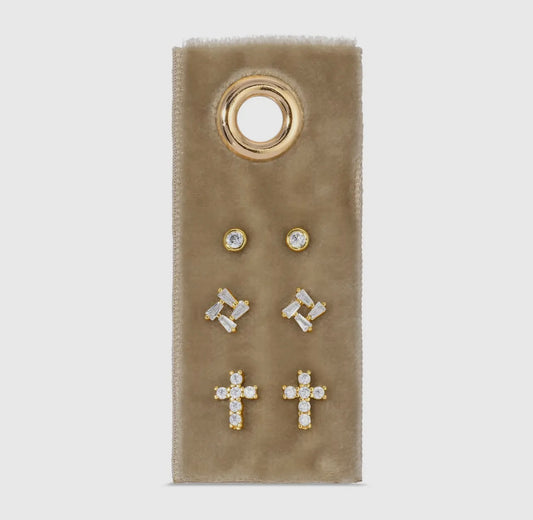 Cross Set on Velvet Tag
