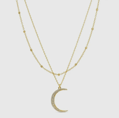 Layered Moon Necklace
