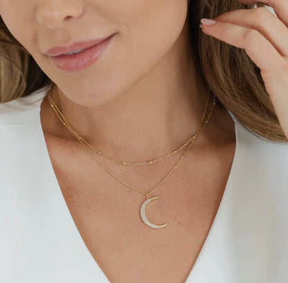 Layered Moon Necklace
