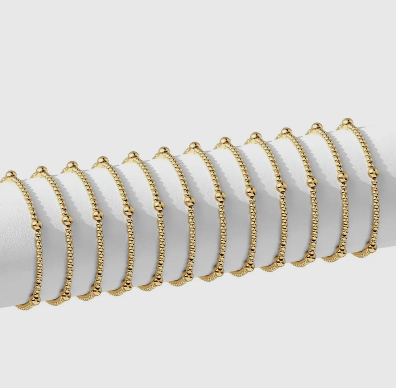 Gold Beaded Accent Bracelet