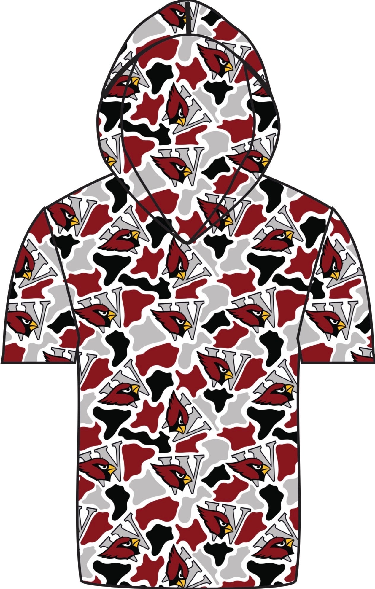 EDW Camo short sleeve hoodie