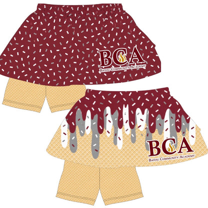 BCA girls drip skort