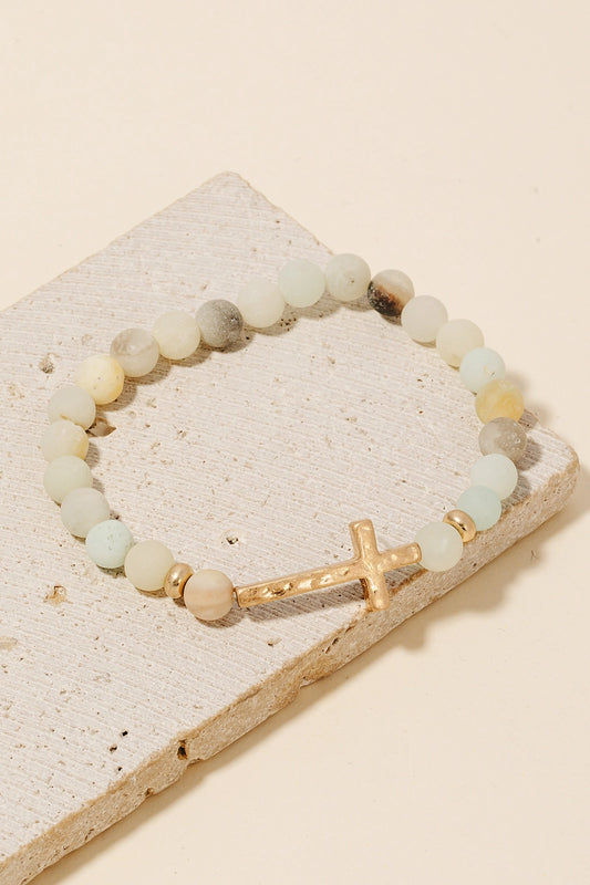 Beaded Cross Bracelet