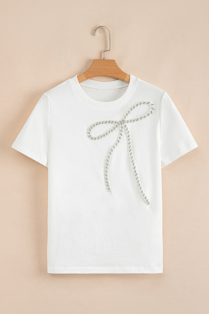 Rhinestone Bow Tee