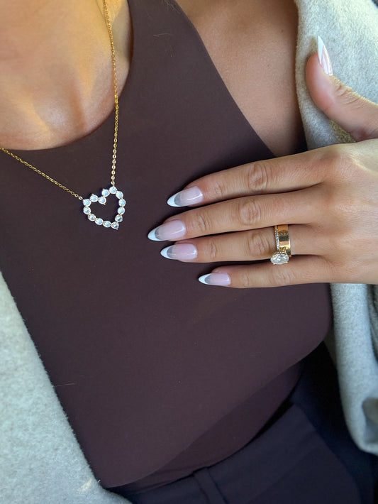Rhinestone Heart Necklace