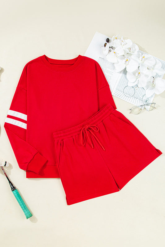 Varsity Red Sweat Set